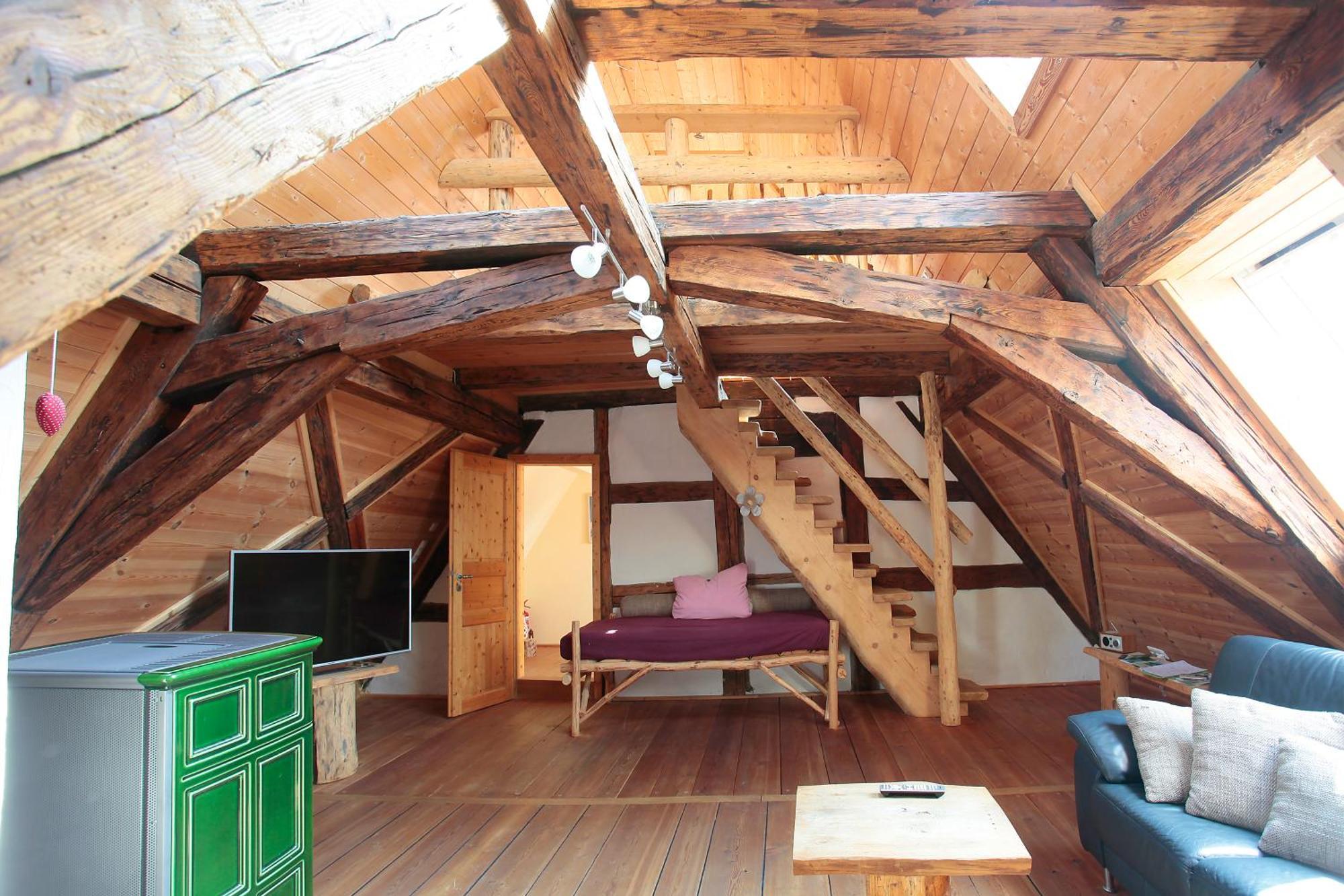 Gemuetliches Apartment Mit Galerie Im Ferienhof Litzendorf Extérieur photo